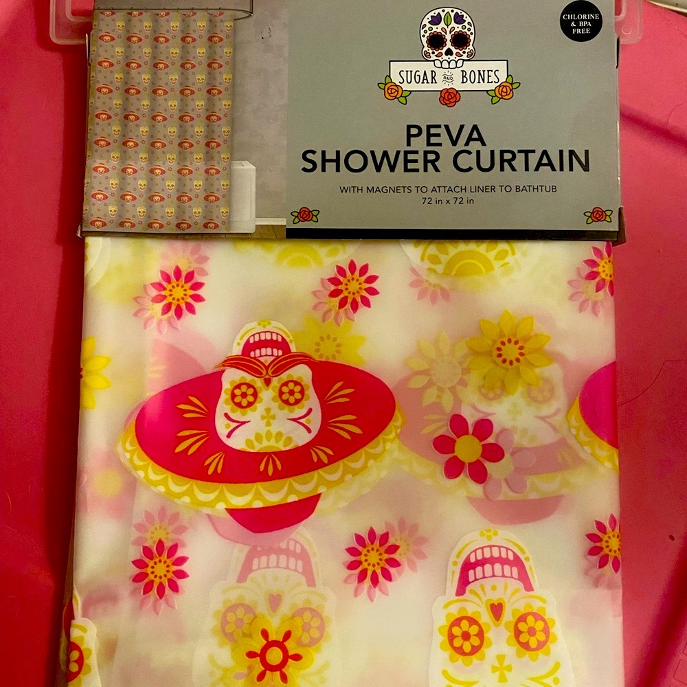 Sugar and Bones Sugar Skull Shower Curtain